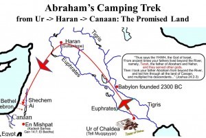 地図 - アブラハムの旅
